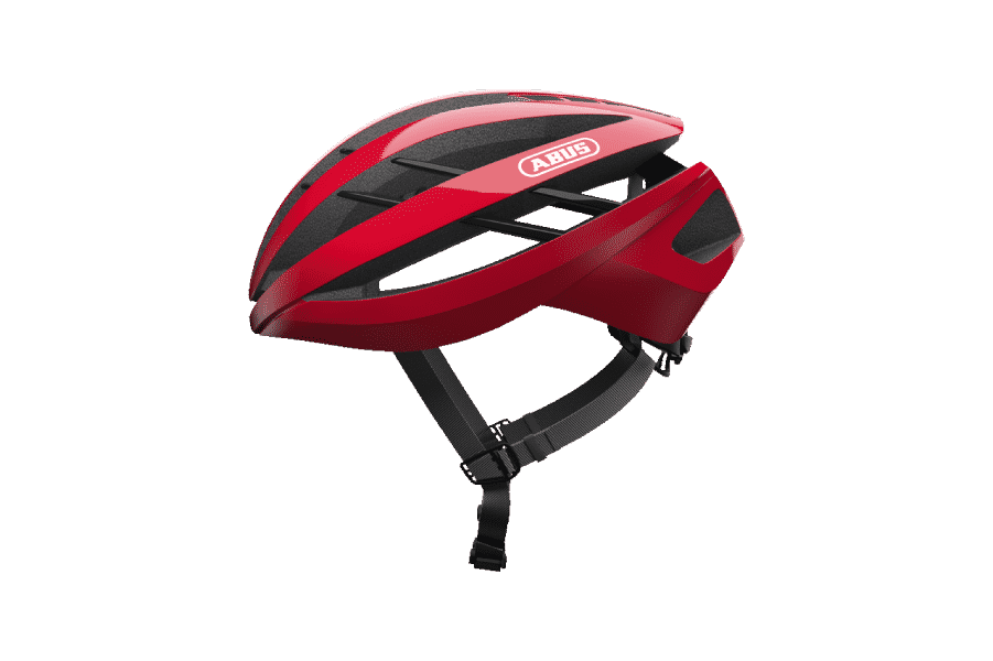 casque de vélo route rouge