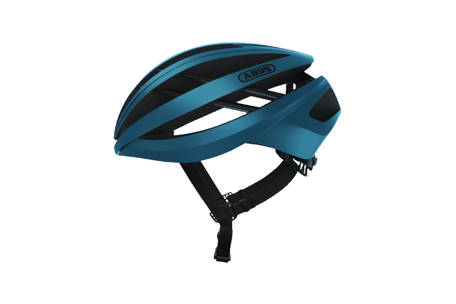 casque de vélo route bleu